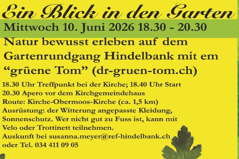 Mittwoch, 10. Juni, 18.30 bis 20.30