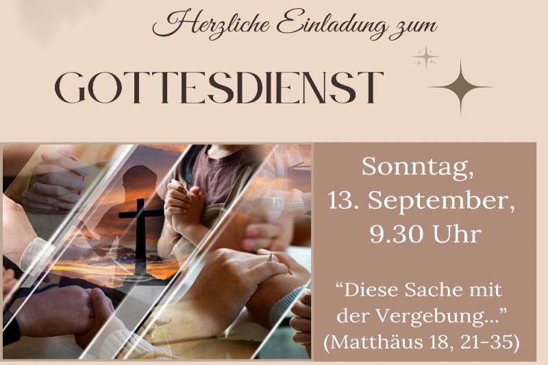 Sonntag, 13. September, 9.30 Uhr