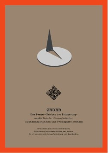 ZEDER "Das Berner Zeichen der Erinnerung" an die Zeit der fürsorgerischen Zwangsmassnahmen und Fremdplatzierungen ZEDER "Das Berner Zeichen der Erinnerung" an die Zeit der fürsorgerischen Zwangsmassnahmen und Fremdplatzierungen